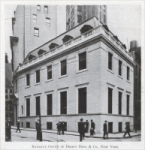 “Banking Office of Brown Bros. & Co., New York – At Hanover and Beaver Streets. Architects: Delano & Aldrich, New York. Built of Georgia white marble...” ("Stone" magazine, July 1917)