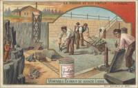 The Stone and Its Use - Basalt, French trade card (front)