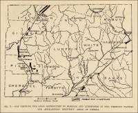 Map showing the areal distribution of marbles and limestones in the Piedmont Plateau and Appalachian Mountain areas of Georgia (circa 1912)