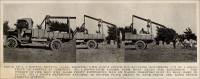 Trucks of J. J. Norton, Newton, Kans., equipped with handy device for Handling monuments cut. 