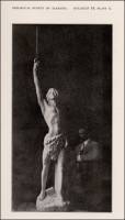 Life-size statue of "Siegfried" by G. Moretti in cream-white Alabama marble. (circa 1916)