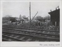 The Drew Daniels Granite Co. stoneyard, looking north, Waterbury, Vermont (circa 1910)