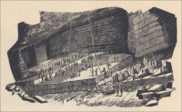 Sketch of marble quarry in Marble in New England